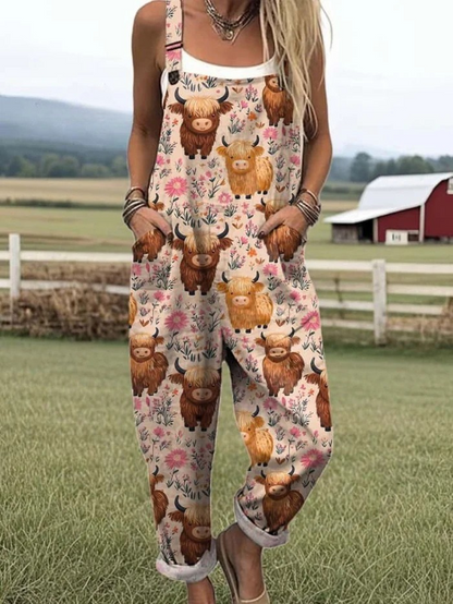CAROLE | PLAYFUL PRINT WOMEN'S SUMMER DUNGAREES