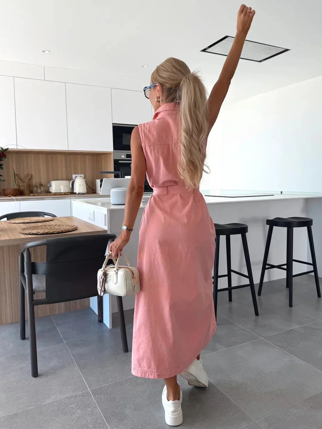 LOUISA | LONG DENIM MAXI DRESS