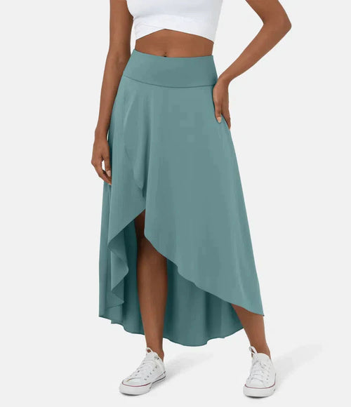 BO | High-Waisted 2-in-1 Casual Midi Skirt