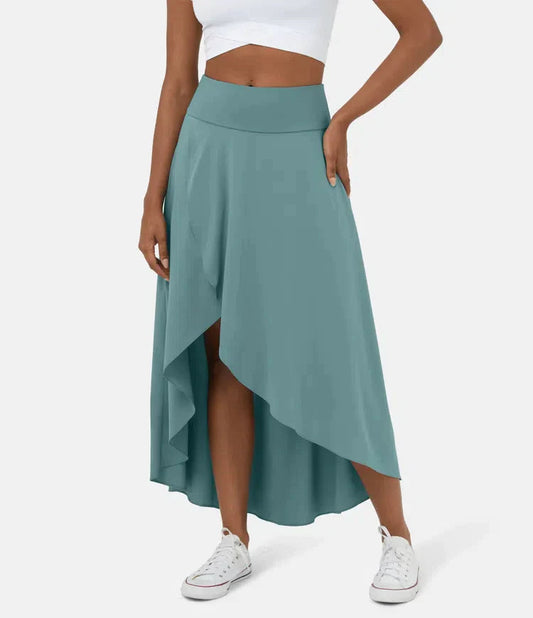 BO | High-Waisted 2-in-1 Casual Midi Skirt