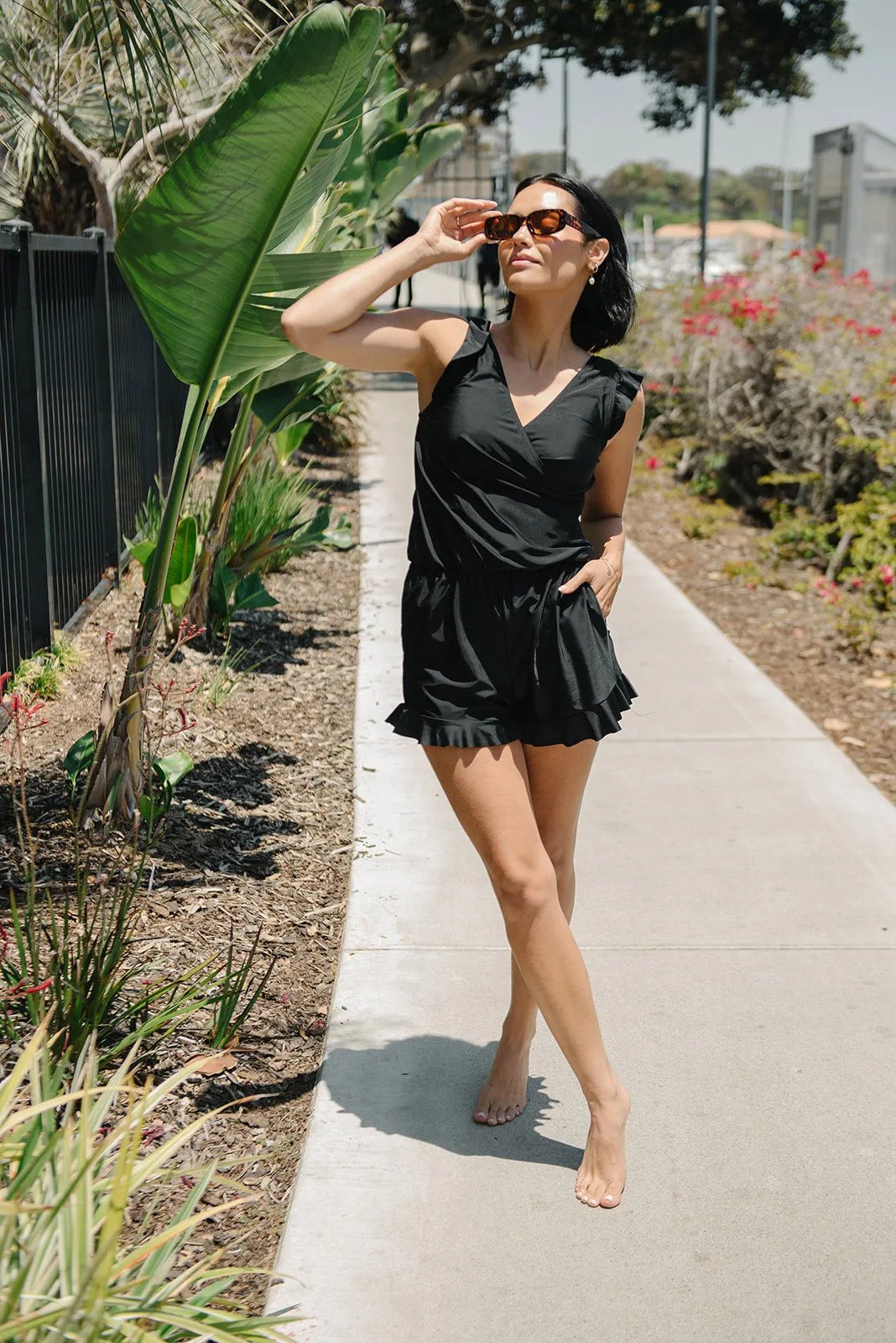 MARGARET | Ruffled Bathing Suit with Built-in Breast Support