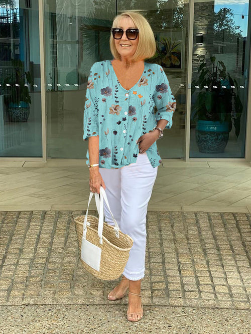 CARLA | Floral Elegance Blouse