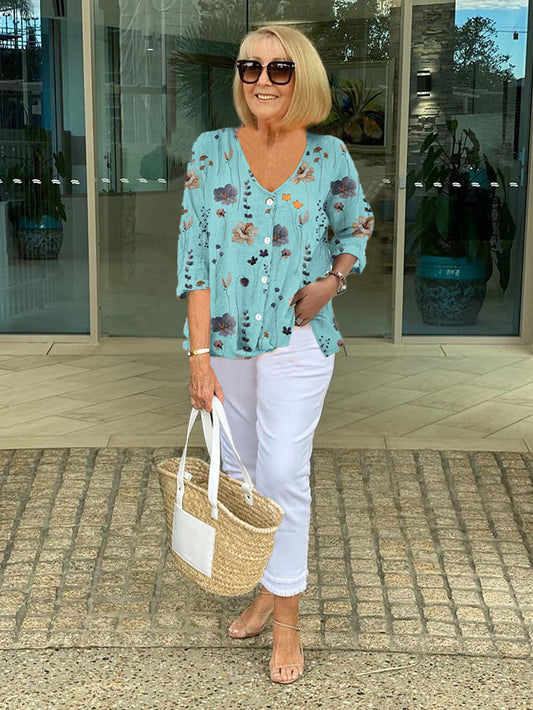 CARLA | Floral Elegance Blouse
