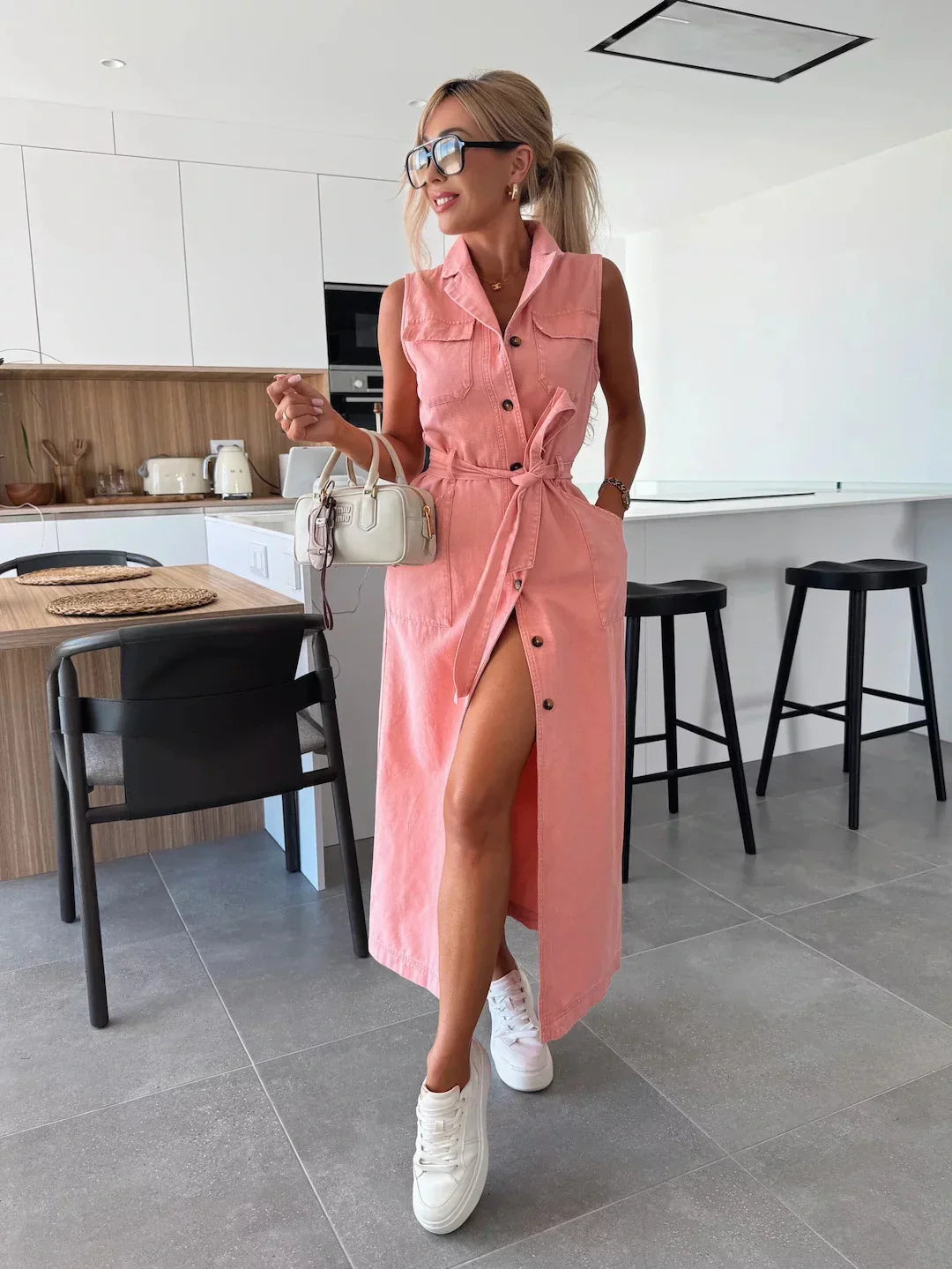 LOUISA | LONG DENIM MAXI DRESS
