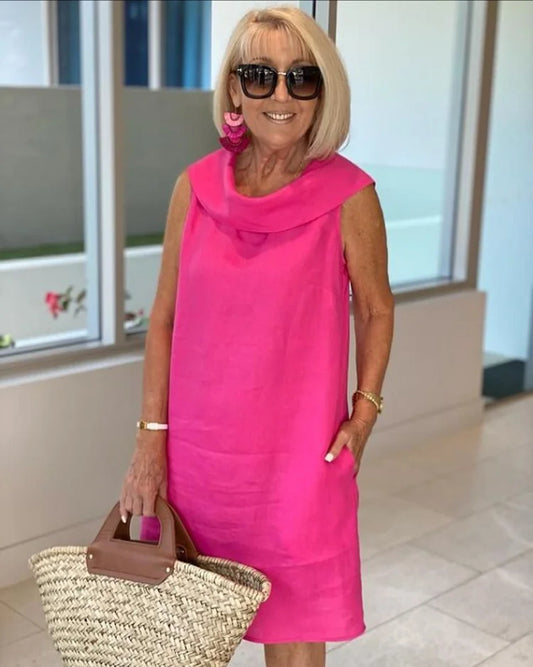 FAYAH | Chic Round Neck Elegant Dress