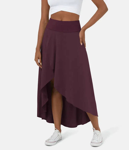 BO | High-Waisted 2-in-1 Casual Midi Skirt