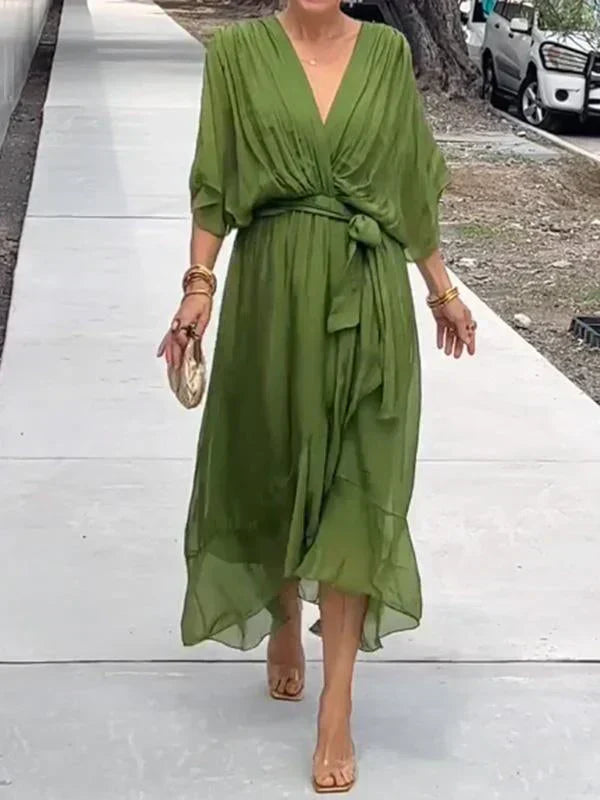 DORI | Breezy V-Neck Flowy Dress