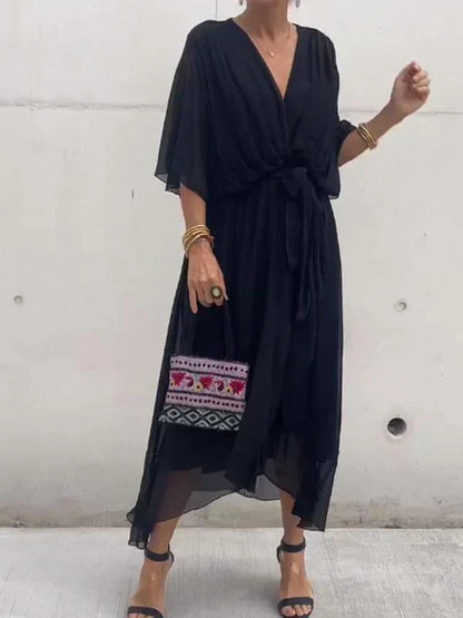 DORI | Breezy V-Neck Flowy Dress