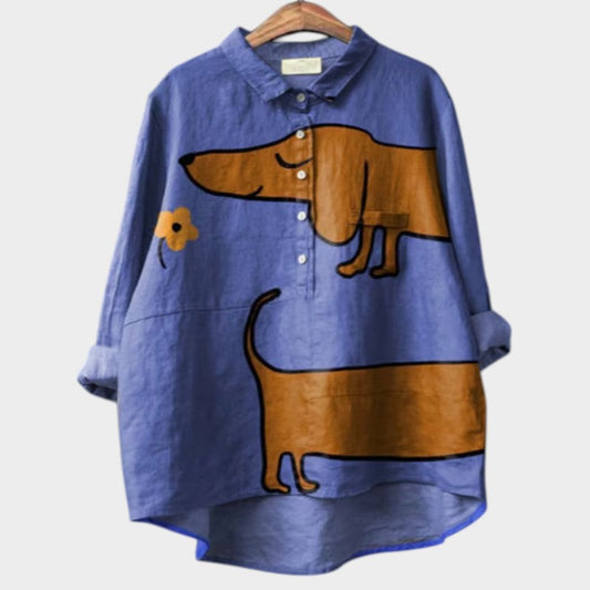 PETSY | OVERSIZED SHIRT FEATURING ADORABLE DOG GRAPHICS