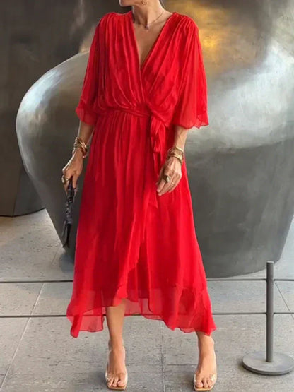 DORI | Breezy V-Neck Flowy Dress