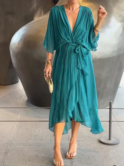 DORI | Breezy V-Neck Flowy Dress
