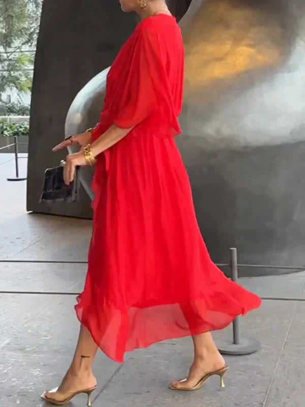 DORI | Breezy V-Neck Flowy Dress