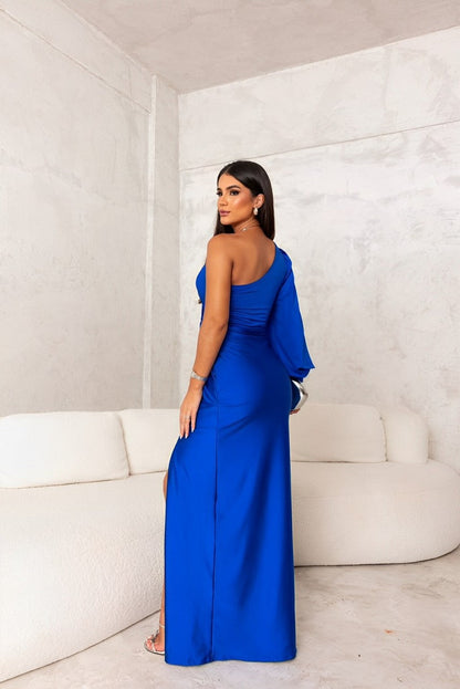 BELIZE | Satin One-Shoulder Evening Gown